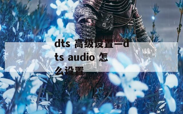 dts 高级设置—dts audio 怎么设置