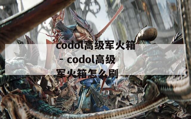 codol高级军火箱 - codol高级军火箱怎么刷