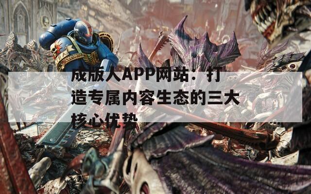 成版人APP网站：打造专属内容生态的三大核心优势