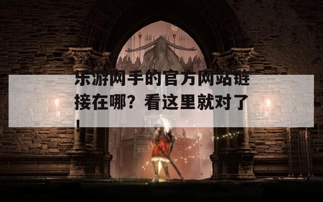 乐游网手的官方网站链接在哪？看这里就对了！