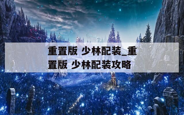 重置版 少林配装_重置版 少林配装攻略