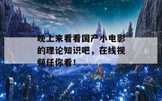 晚上来看看国产小电影的理论知识吧，在线视频任你看！