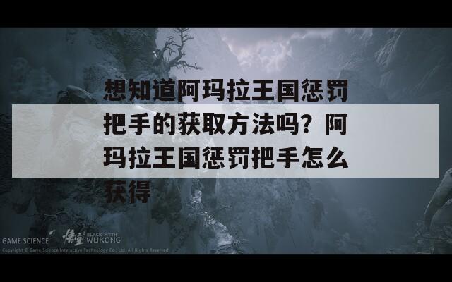 想知道阿玛拉王国惩罚把手的获取方法吗？阿玛拉王国惩罚把手怎么获得