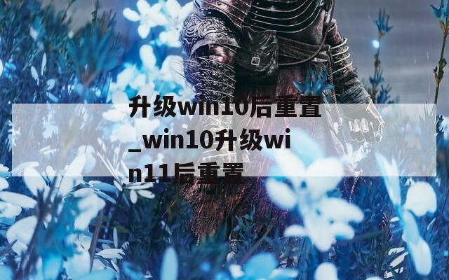 升级win10后重置_win10升级win11后重置