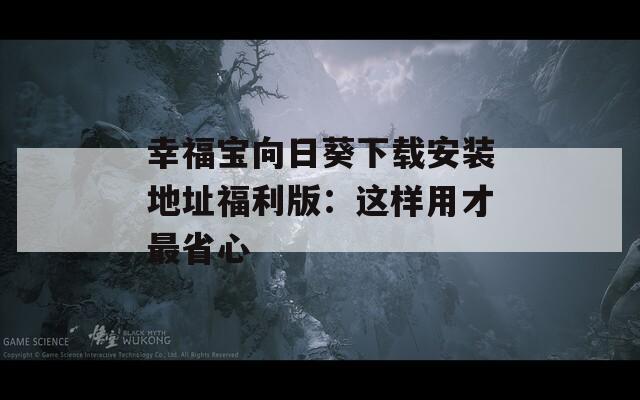 幸福宝向日葵下载安装地址福利版：这样用才最省心