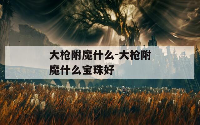 大枪附魔什么-大枪附魔什么宝珠好