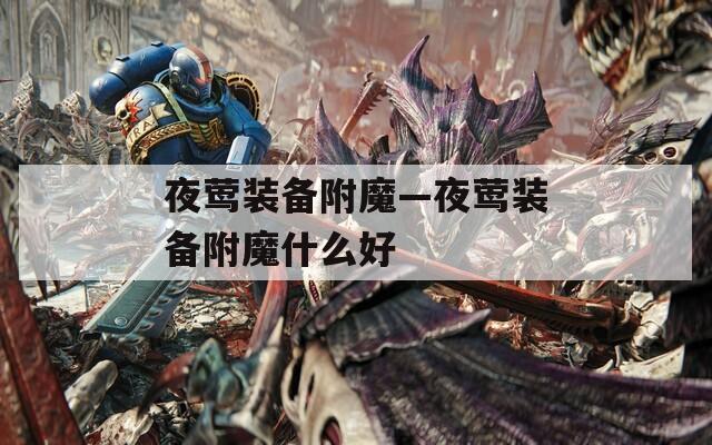 夜莺装备附魔—夜莺装备附魔什么好
