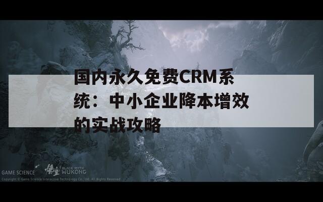 国内永久免费CRM系统：中小企业降本增效的实战攻略