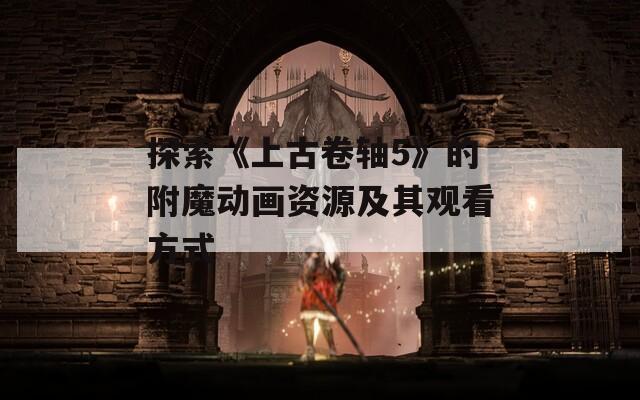 探索《上古卷轴5》的附魔动画资源及其观看方式
