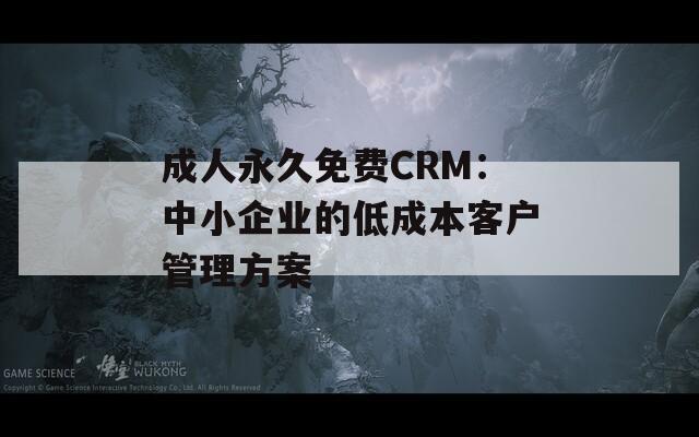 成人永久免费CRM：中小企业的低成本客户管理方案